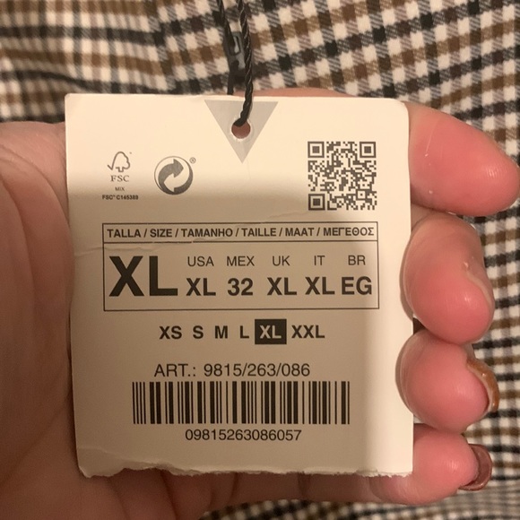 NWT ZARA HIGH RISE LEGGINGS WITH PATTERN - Picture 4 of 5